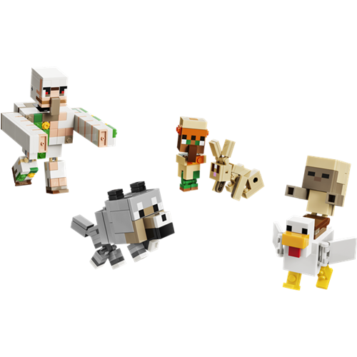 Kocke Lego Minecraft: Napad kokošjega jezdeca v puščavi, 428 kos, od 9. let (21592)