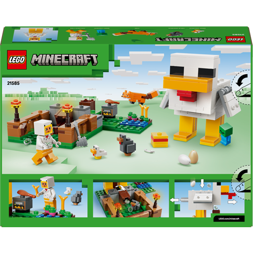 Kocke Lego Minecraft piščančja farma, 233 kock, od 7. let (21585)