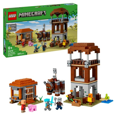 Kocke Lego Minecraft: Plenilska postojanka in Uničevalec (21278), 665 kock, od 9. let