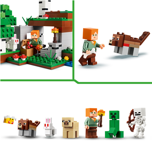 Kocke Lego Minecraft: Prva nočna pustolovščina, 301 kos, od 8. let (21593)