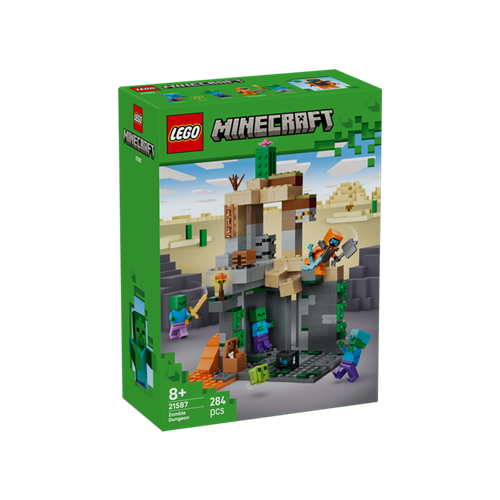 Kocke Lego Minecraft Zombie Dungeon, 284 kock, od 8. let (21587)