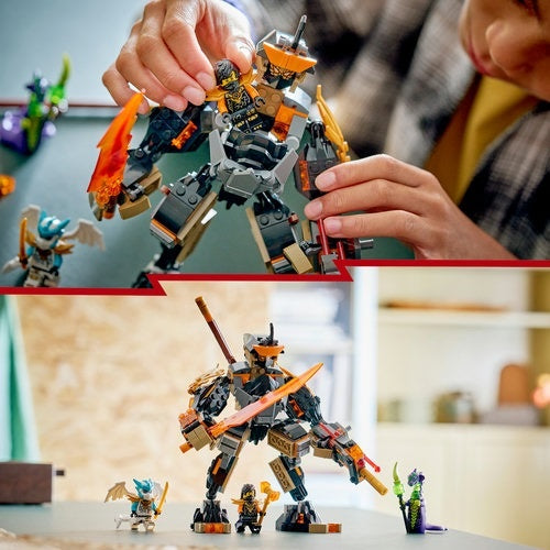 Kocke Lego Ninjago Coleov akcijski robot in zmaj Zane, 364 kock, od 7. let (71854)