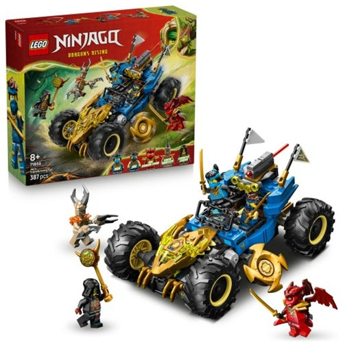 Kocke Lego Ninjago Jayev avtomobilček za preoblikovanje, 387 kock, od 8. let (71856)