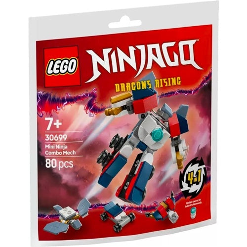 Kocke Lego Ninjago: Mini ninja kombinacijski robotski oklep (30699), 80 kock, od 7. let