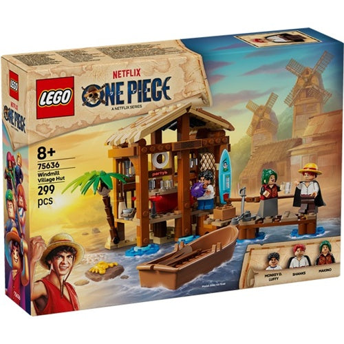 Kocke Lego One Piece: Koča v vasi Windmill Village (75636), 299 kock, od 8. let