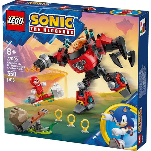 Kocke Lego Sonic: Knuckles vs robotski oklep Dr. Eggman Egg Crusher (77005), 350 kock, od 8. let
