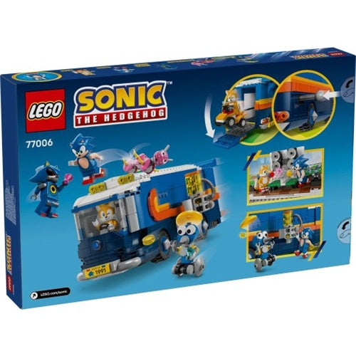 Kocke Lego Sonic: Poveljniški tovornjak ekipe Sonic (77006), 747 kock, od 8. let