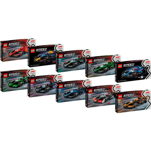 Kocke Lego Speed Champions: Formula 1 paket, 2601 kos, od 10. let, 10 kompletov