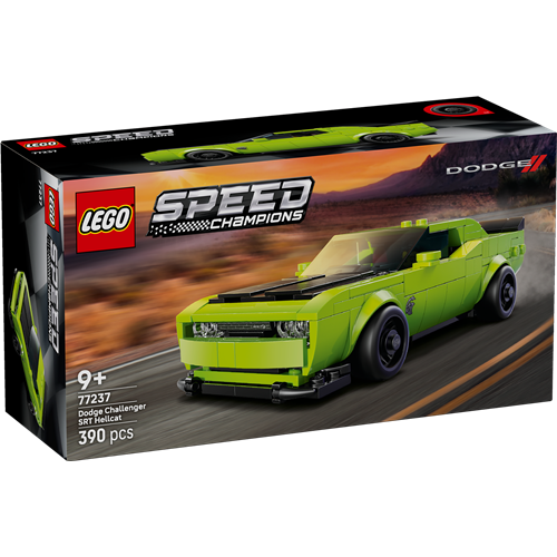 Kocke Lego Speed Champions: Športni avtomobil Dodge Challenger SRT Hellcat (77237), 390 kock, od 9. let