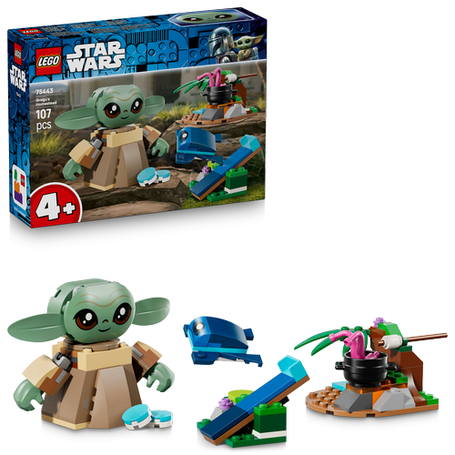 Kocke Lego Star Wars Grogus Home, 107 kock, od 4. let (75443)