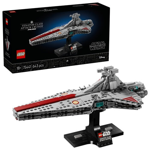 Kocke Lego Star Wars jurišna križarka razreda Venator, 643 kock, od 19. let (75441 )