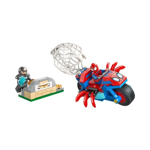 Kocke Lego Super Heroes Marvel Spidey in njegovi super prijatelji Spidey na motorju proti nosorogu, 61 kock, od 4. let (11206)