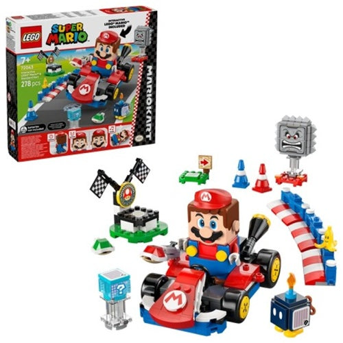 Kocke Lego Super Mario: Mario Kart™ – Interaktivni LEGO® Mario™ & Standard Kart (72043), 278 kock, od 7. let