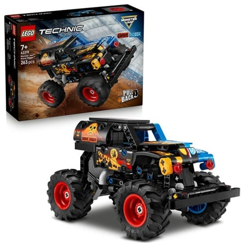 Kocke Lego Technic Monster Jam Grave Digger Ogenj in led, 263 kos, od 7. let 42219