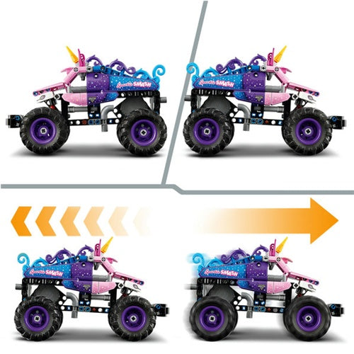 Kocke Lego Technic Monster Jam Sparkle Smash z motorjem na izvlečenje, 243 kock, od 7. let 42220