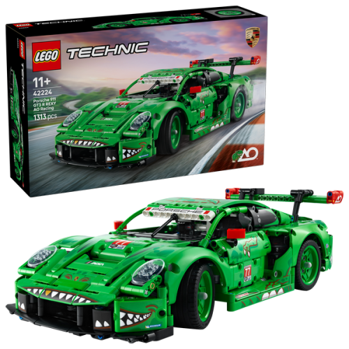 Kocke Lego Technic Porsche 911 GT3 R REXY AO Racing dirkalni avtomobil, 1313 kock, od 11. let (42224)