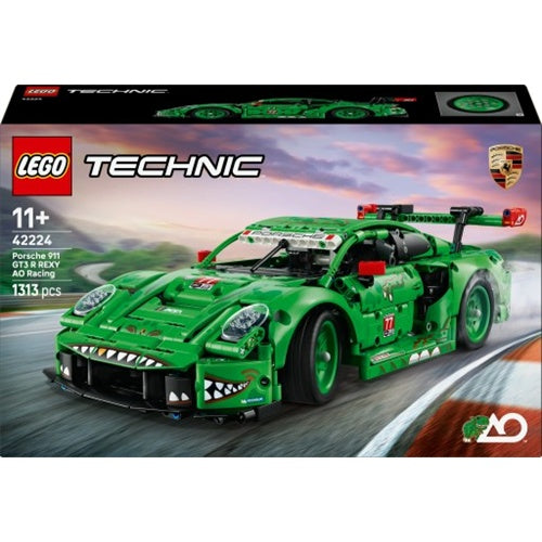 Kocke Lego Technic Porsche 911 GT3 R REXY AO Racing dirkalni avtomobil, 1313 kock, od 11. let (42224)
