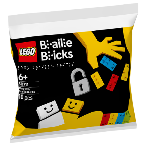 Kocke Lego Zabava z Braillovimi kockami (polimerna vrečka) (30711), od 6. let, 10 kos