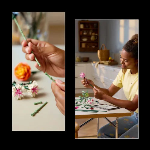 Kocke Lego Botanical Collection: Čudovit šopek z rožnatimi cvetovi (10342)