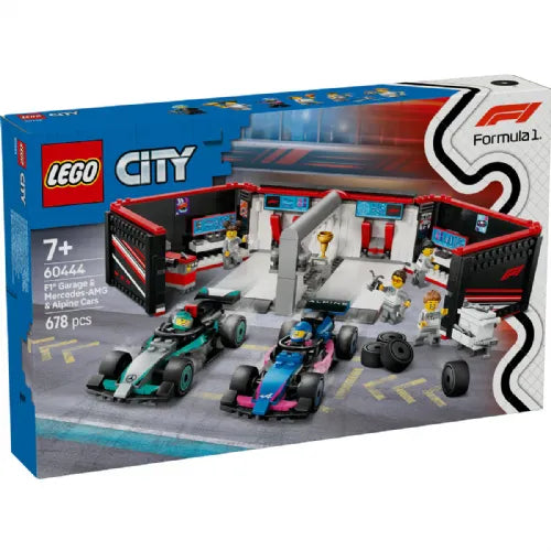 Kocke Lego City: Avtomehanična delavnica F1® ter dirkalnika Mercedes-AMG in Alpine (60444)