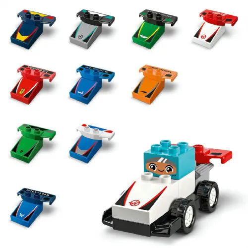 Kocke Lego Duplo: Dirkalniki in dirkalci ekipe F1® (10445)