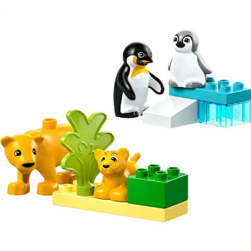 Kocke Lego Duplo: Družine divjih živali: pingvini in levi (10442)
