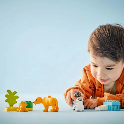 Kocke Lego Duplo: Družine divjih živali: pingvini in levi (10442)
