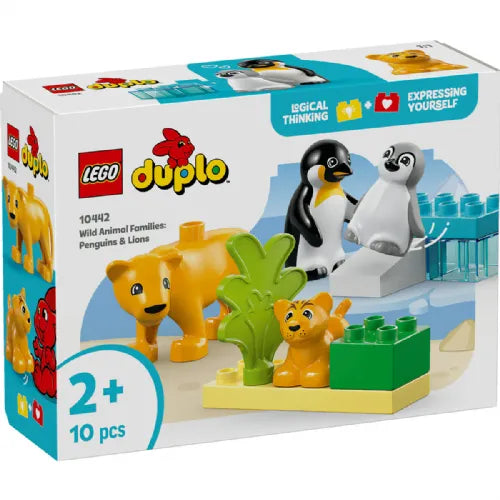 Kocke Lego Duplo: Družine divjih živali: pingvini in levi (10442)