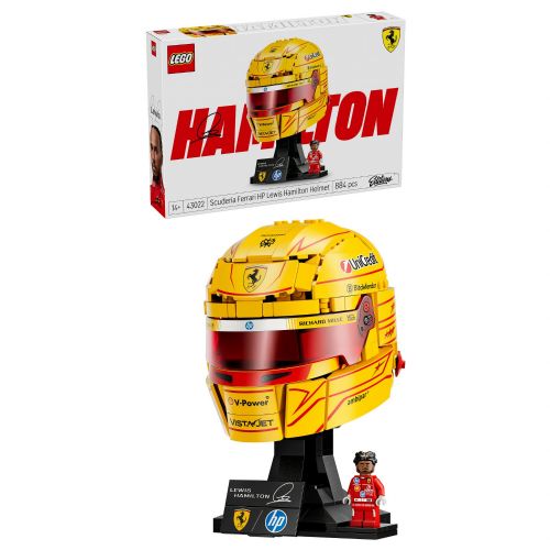 Kocke Lego Editions Čelada Scuderia Ferrari HP Lewisa Hamiltona, 884 kosov, za starost 14+, plastika (43022)