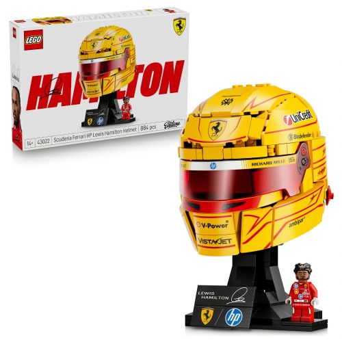 Kocke Lego Editions Čelada Scuderia Ferrari HP Lewisa Hamiltona, 884 kosov, za starost 14+, plastika (43022)
