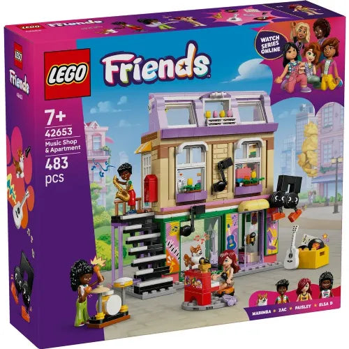 Kocke Lego Friends: Glasbena trgovina in stanovanje (42653)