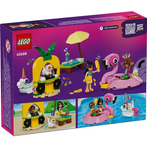 Kocke Lego Friends: Zabava ob bazenu s samorogom in flamingom (42658)