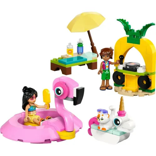 Kocke Lego Friends: Zabava ob bazenu s samorogom in flamingom (42658)