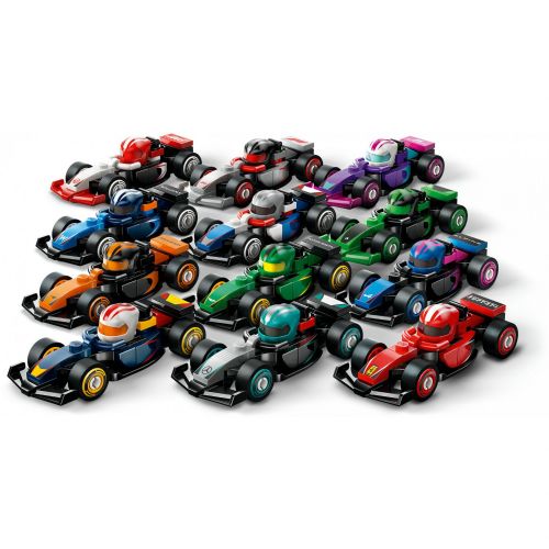 Kocke Lego Minifigure: Dirkalni avtomobil F1 za zbiranje (različni predmeti, en model) (71049)