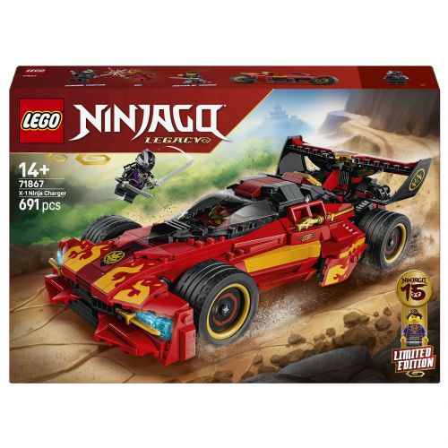 Kocke Lego Ninjago: 15. obletnica superšportnega avtomobila X-1 Ninja, 691 kos, od 14. let (71867)