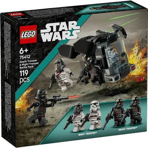 Kocke Lego Star Wars: Bojni paket smrtonosnega in nočnega vojaka Vojne zvezd (75412)