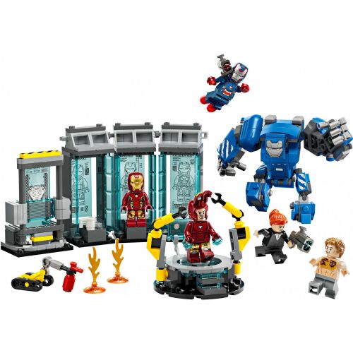 Kocke Lego Super Heroes: Iron Manov laboratorij: Dvorana oklepov (76315), 384 kock, od 8. let