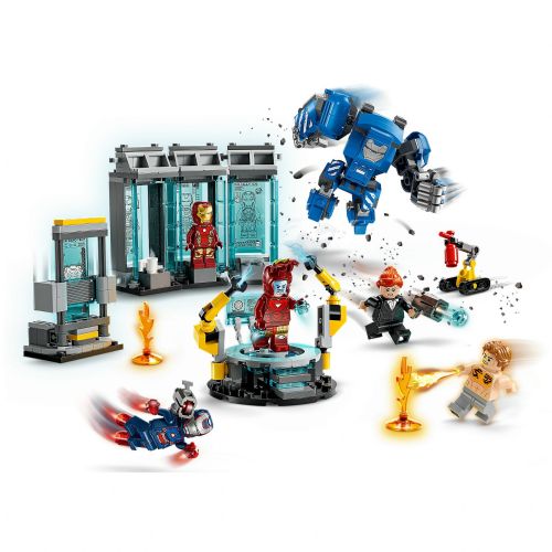 Kocke Lego Super Heroes: Iron Manov laboratorij: Dvorana oklepov (76315), 384 kock, od 8. let