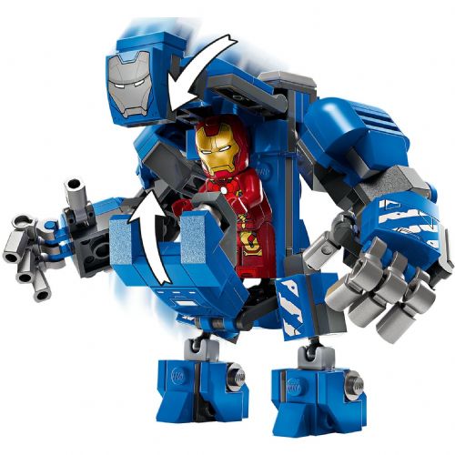 Kocke Lego Super Heroes: Iron Manov laboratorij: Dvorana oklepov (76315), 384 kock, od 8. let