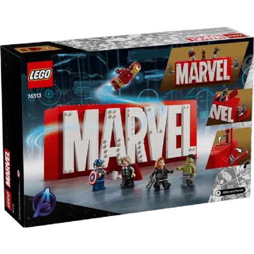 Kocke Lego Super Heroes: Logotip in minifigure Marvel (76313)