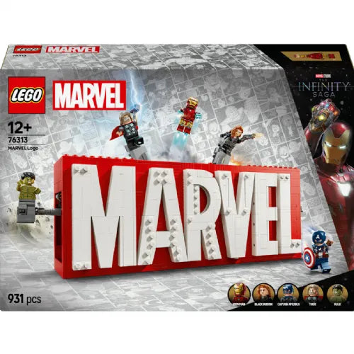 Kocke Lego Super Heroes: Logotip in minifigure Marvel (76313)