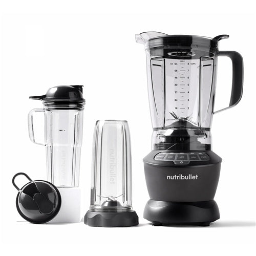 Nutribullet NBF500DG blender, 1200 W, 1,8 L, & 0,925 L & 0,7 L, crni