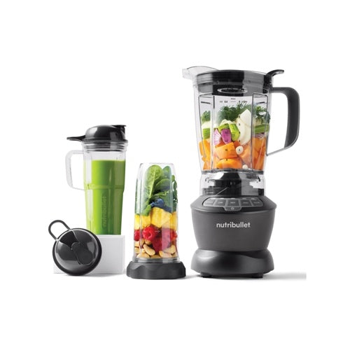 Nutribullet NBF500DG blender, 1200 W, 1,8 L, & 0,925 L & 0,7 L, crni