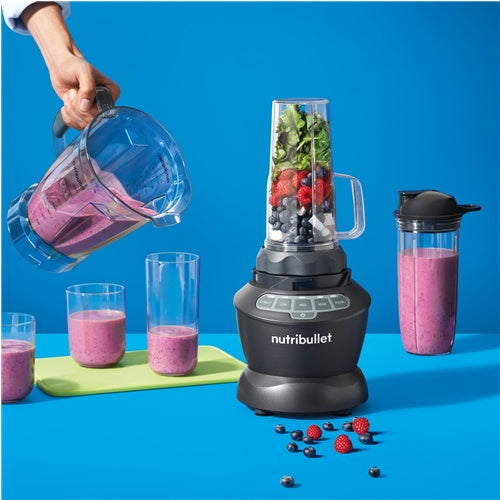 Nutribullet NBF500DG blender, 1200 W, 1,8 L, & 0,925 L & 0,7 L, crni