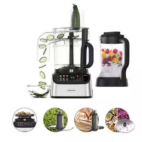 Kompaktni kuhinjski robot Kenwood MultiPro OneTouch (srebrn/črn, 1000 W, vgrajena tehtnica, nastavek za mešanje)