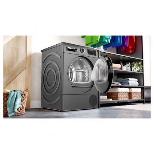 Bosch WQG2450R10 sušilica rublja s toplinskom pumpom, Serija 6, autoDry, 9 kg, A++, 59,8 x 84,2 x 61,3 cm, srebrna/tamnosiva