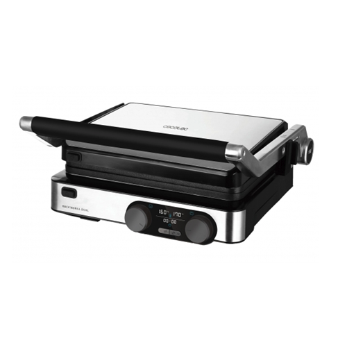 Kontaktni žar Cecotec Rock&Ngrill Dual (črna/nerjaveče jeklo, 2000 W)