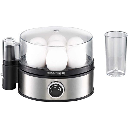Kuhalnik jajc Rommelsbacher ER 400, 400W, za 7 jajc, nerjaveče jeklo/črna