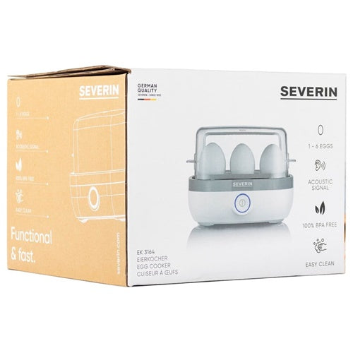 Kuhalo za jaja Severin EK 3164, 420W, za 6 jaja, bijelo/sivo
