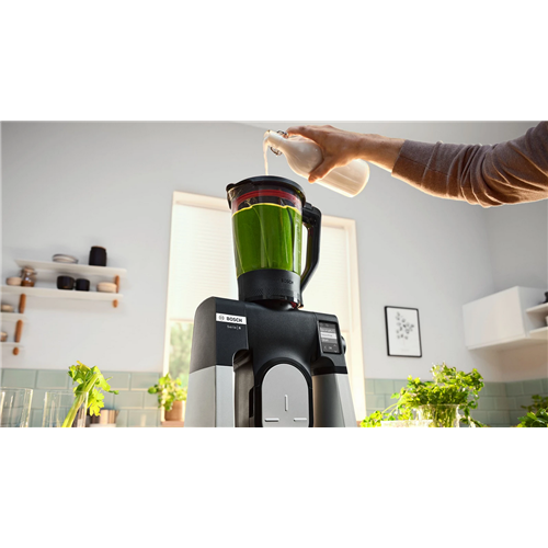 Kuhinjski robot Bosch MUMS6ZS17 Serie 6, vgrajena tehtnica, časovnik, 1600 W, nerjaveče jeklo/črna
